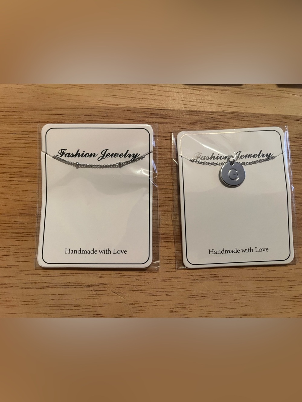 Fashion Jewelry Silver Initial 'G' Necklaces Gift Set